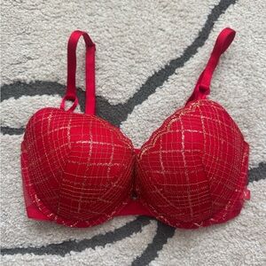 Victoria's Secret Red and Gold Push-up Bra